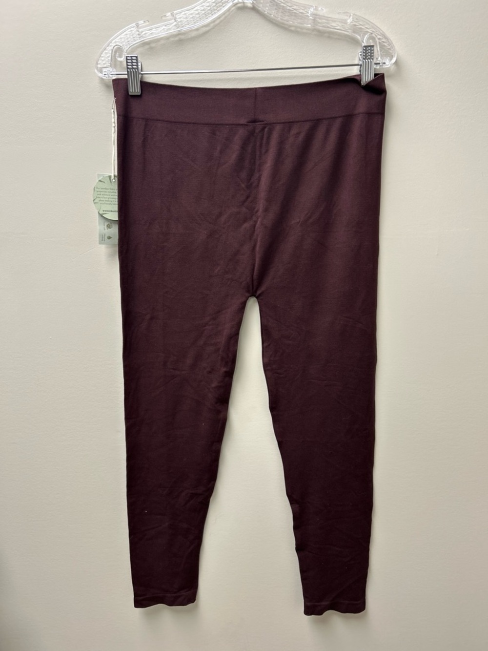 Orange Almost Naked Bamboo Natural Fibre Maroon Leggings - Picture 2 of 4